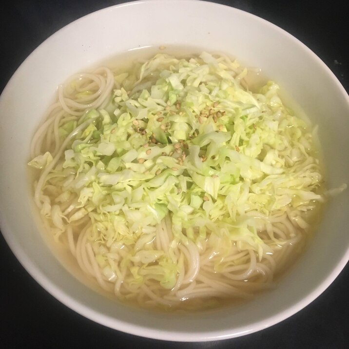 キャベツと胡麻のにゅう麺